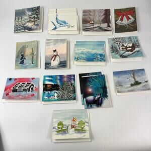 26 Blank Vintage Holiday Greeting Cards Assorted Designs 5.5"x4" Unused Read